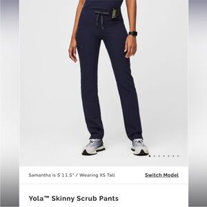 Figs scrub pants Yola skinny size small navy blue tw2000r